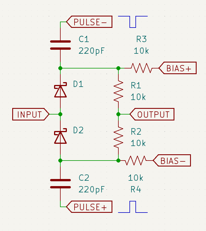Sampler using 2 diodes