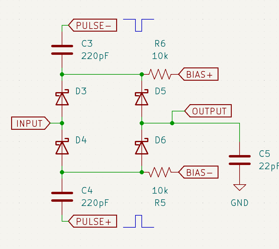 Sampler using 6 diodes