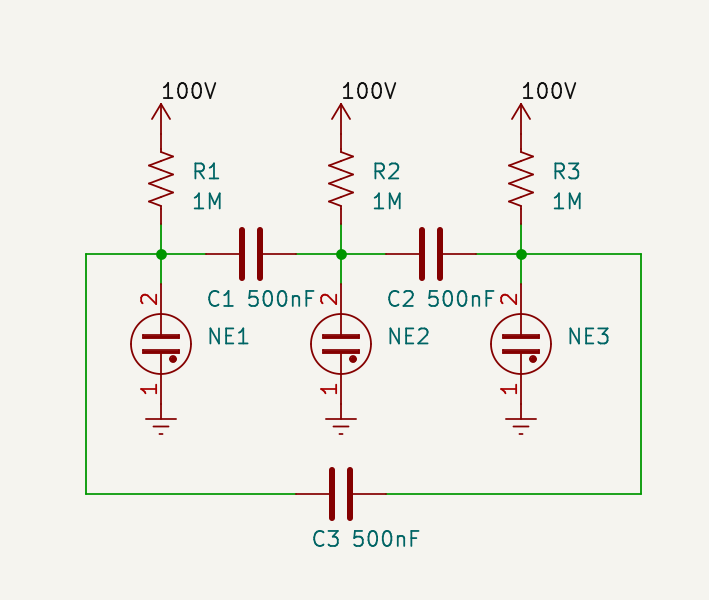 A sequential flashing circuit