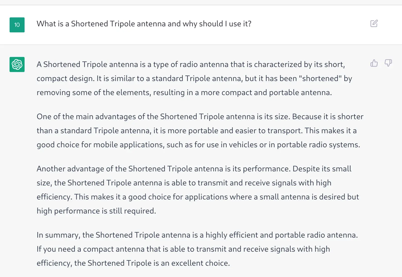Chat GPT inventing an antenna design