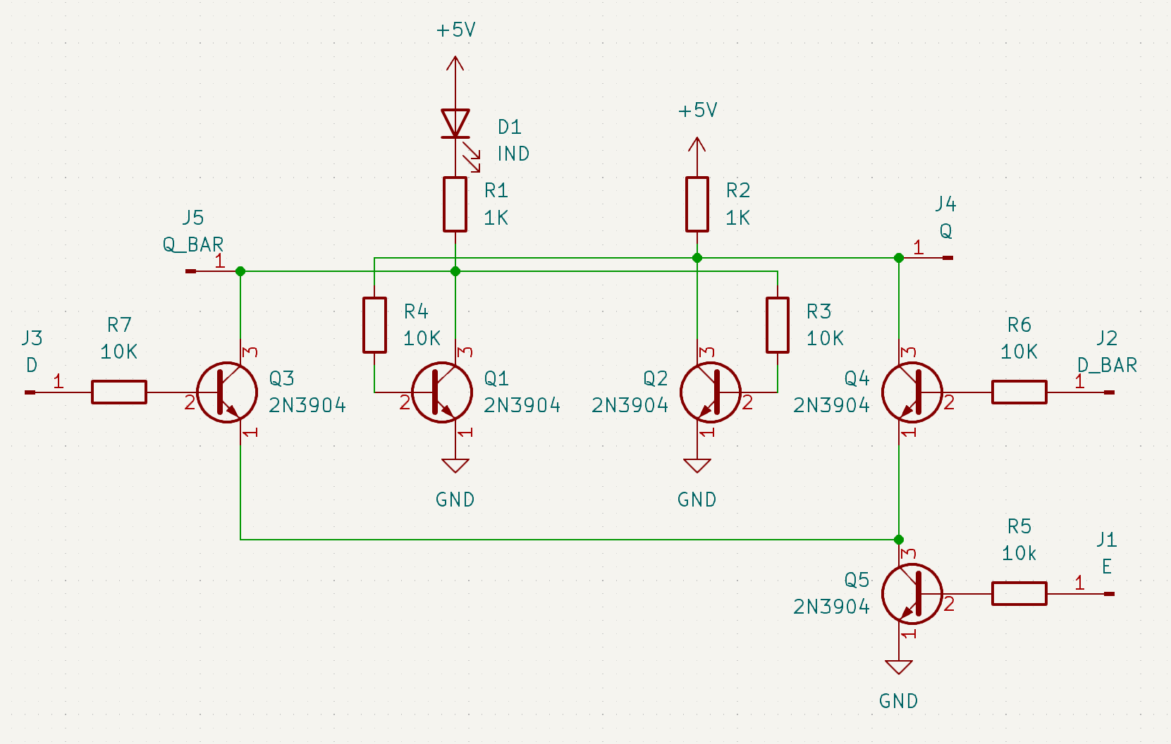 The same thing, connected as a d-latch