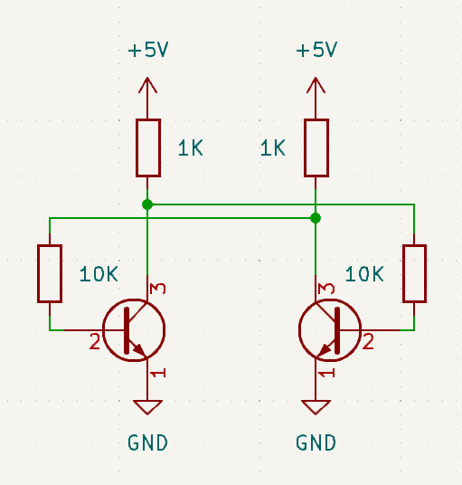 A loop of transistor NOT gates