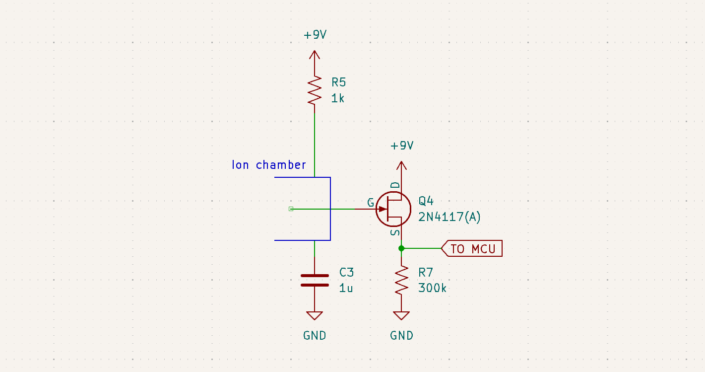 Hooking up an MCU diagram of an ion chamber with a pulse frequency output