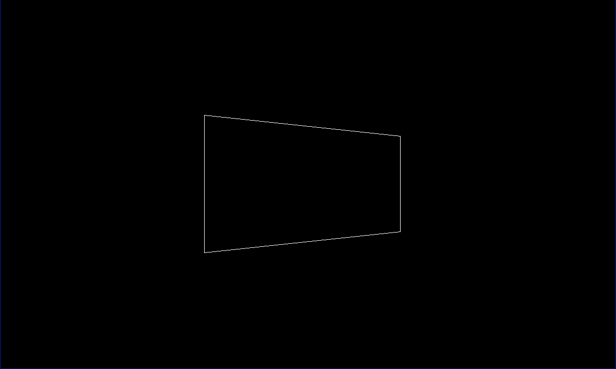 A trapezoid resembling a wireframe render of a wall