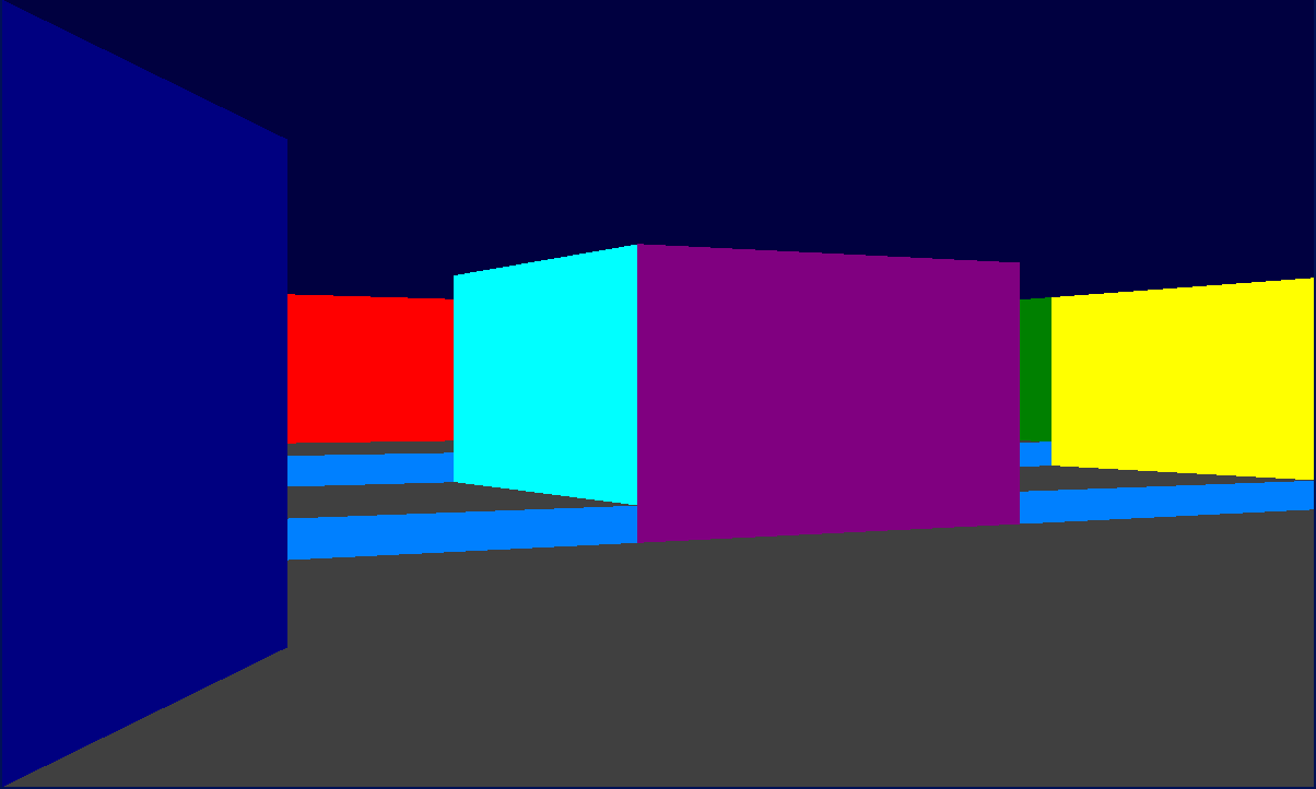 A pillar, with acceding wall heights, and correctly rendered steps between heights