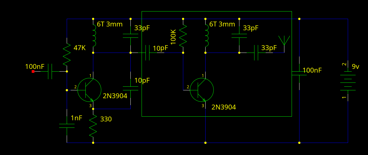 A transmitter with with an class C RF stage for isolation