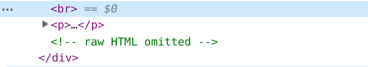“Raw html omitted” comment left by Hugo