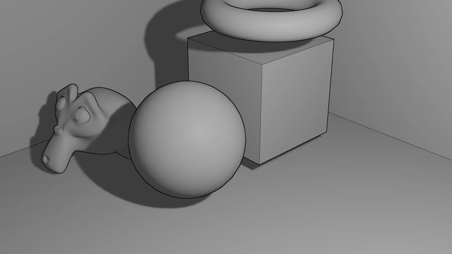 Some Cel shaded objects, light