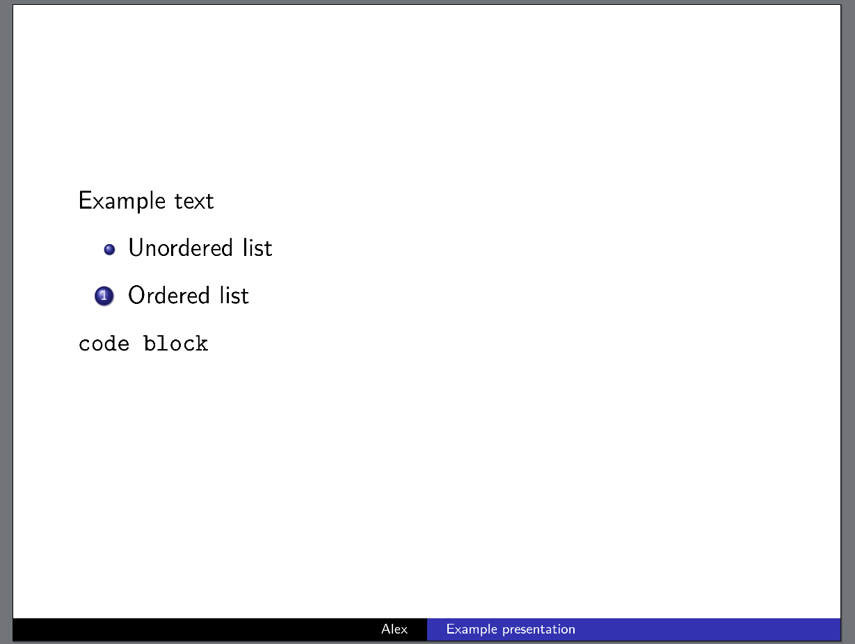 Example side with text