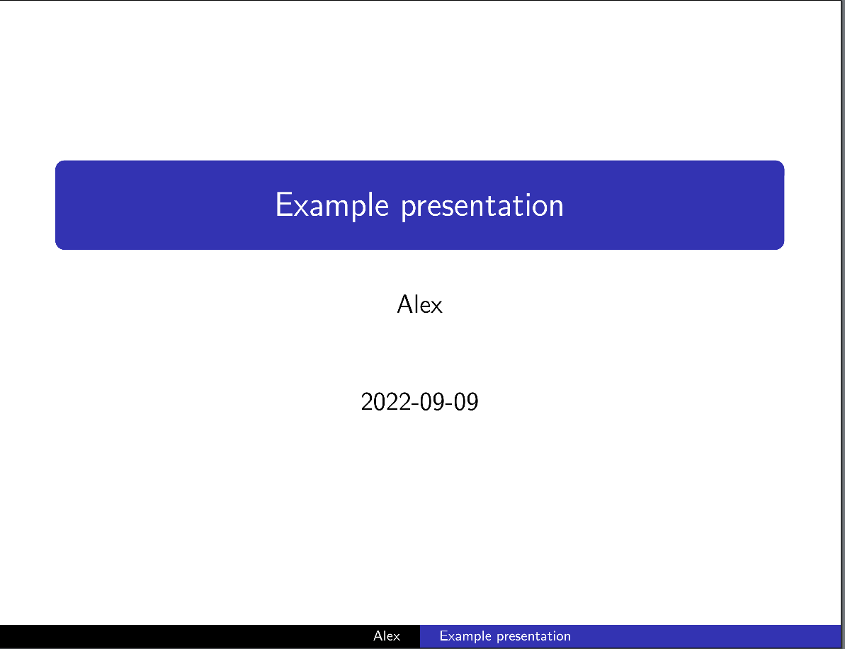 Example presentation